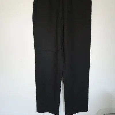 Pantalon noir en lin, viscose, taille 38, Grégory Pat